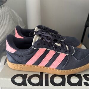 Adidas Kids Breaknet Sleek Black with Pink Accents
